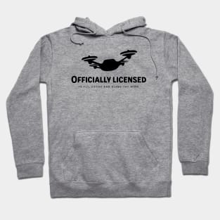 Officially Licensed to fly, crash and blame the wind. Black. Hoodie